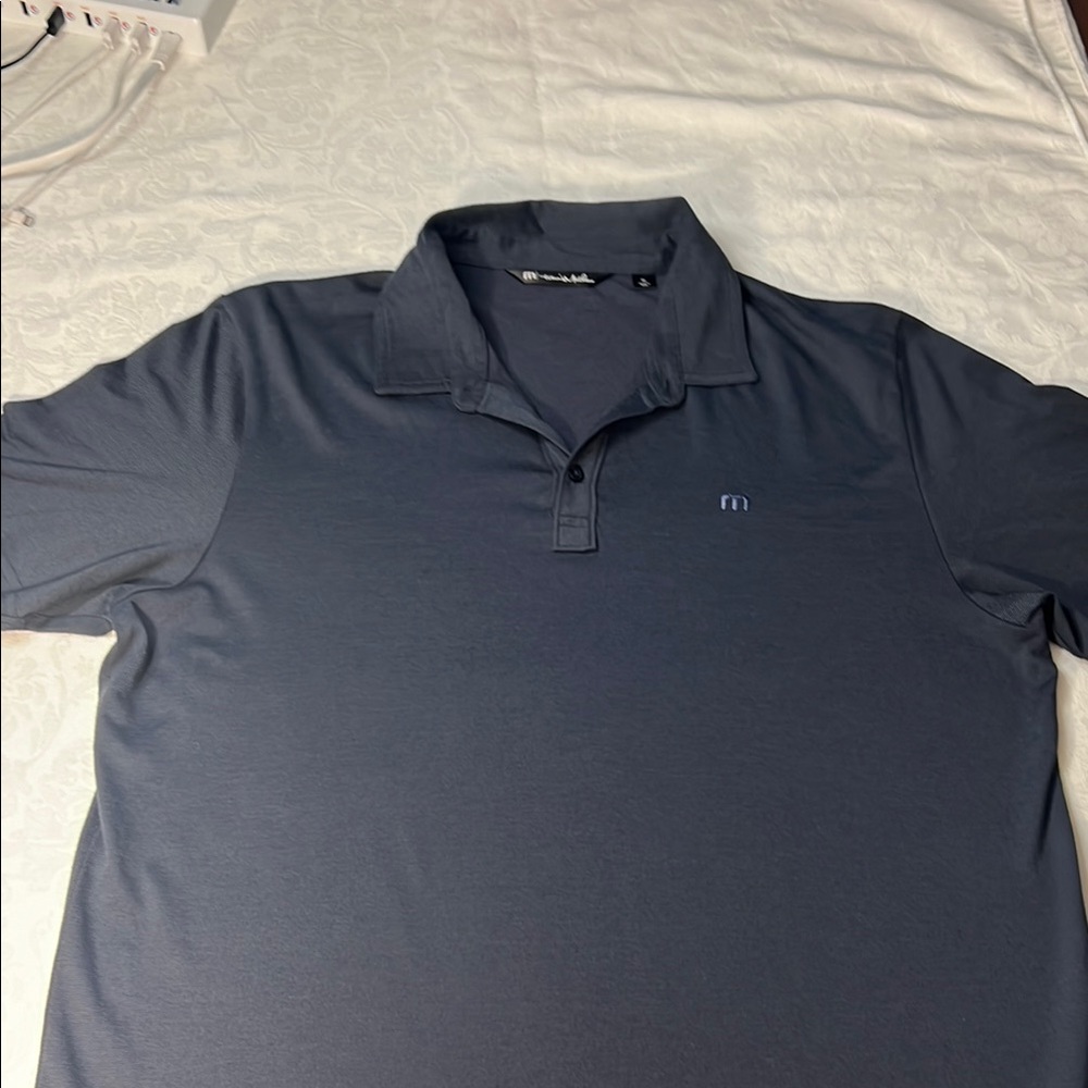 Travis Mathew Blue Performance Polo Shirt